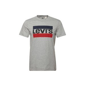 LEVI'S ® Tričko 'SPORTSWEAR LOGO GRAPHIC GREYS'  modrá / sivá melírovaná / červená