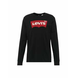 LEVI'S ® Tričko 'LS STD GRAPHIC TEE BLACKS'  červená / čierna