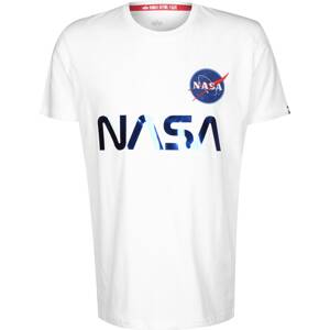 ALPHA INDUSTRIES Tričko 'NASA'  modrá / červená / biela