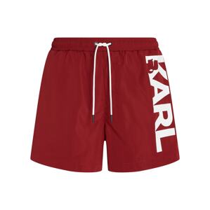 Karl Lagerfeld Plavecké šortky  červená / biela