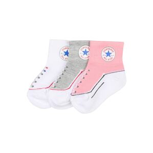 CONVERSE Ponožky 'INFANT'  sivá / ružová / biela