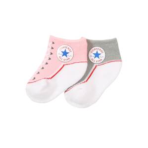 CONVERSE Ponožky 'CHUCK'  sivá / ružová / biela