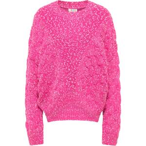 IZIA Oversize sveter  ružová / biela