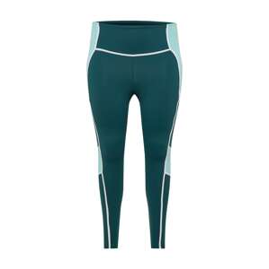 Reebok Športové nohavice 'Lux'  smaragdová / mätová / biela