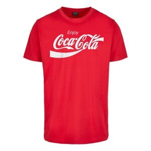 Merchcode Tričko 'Coca Cola'  červená / biela