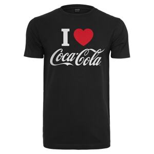 Merchcode Tričko 'Coca Cola I Love Coke'  červená / čierna / biela