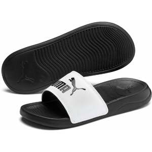 PUMA Plážové / kúpacie topánky 'Popcat 20'  čierna / biela