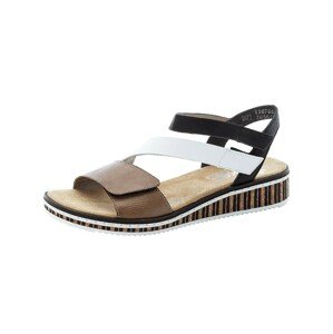 Rieker Remienkové sandále  hnedá / čierna / biela