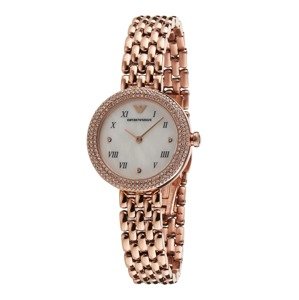 Emporio Armani Analógové hodinky  ružové zlato / perlovo biela