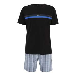 BOSS Black Krátke pyžamo  modrá / opálová / svetlomodrá / čierna
