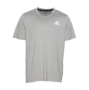 ADIDAS SPORTSWEAR Funkčné tričko 'Aeroready Designed To Move Heathered'  sivá melírovaná / biela