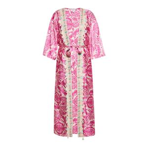 IZIA Kimono  béžová / svetlomodrá / fuksia