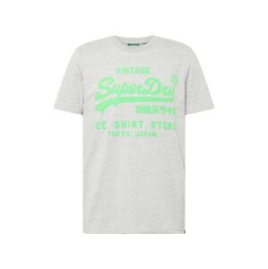 Superdry Tričko  sivá / zelená