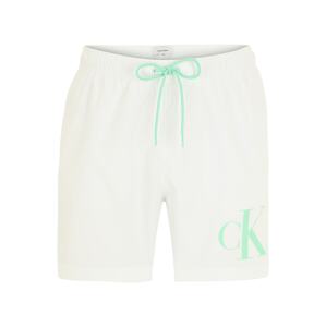 Calvin Klein Swimwear Plavecké šortky  mätová / biela