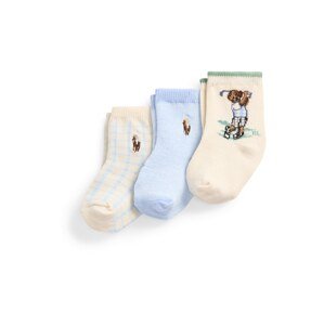 Polo Ralph Lauren Ponožky 'BOY BEAR1'  béžová / svetlomodrá / hnedá / zelená