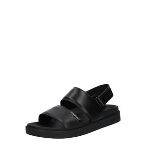 Calvin Klein Sandále  čierna / strieborná