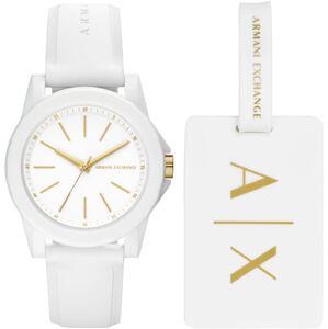 ARMANI EXCHANGE Analógové hodinky  zlatá / biela
