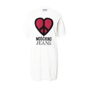 Moschino Jeans Oversize šaty  tmavočervená / čierna / biela