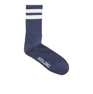 JACK & JONES Ponožky 'CARTER'  modrá denim / biela