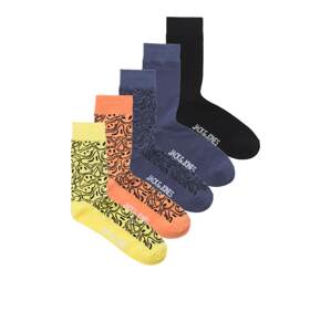 JACK & JONES Ponožky 'SMILEY'  opálová / pastelovo žltá / koralová / čierna
