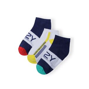 MINOTI Ponožky  námornícka modrá / modrozelená / žltá / červená / biela