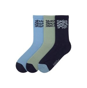 Pull&Bear Ponožky  námornícka modrá / svetlomodrá / kaki