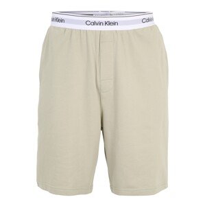 Calvin Klein Underwear Pyžamové nohavice  kaki / čierna / biela