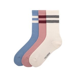 Pull&Bear Ponožky  modrá / sivá / ružová / šedobiela