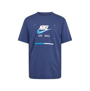Nike Sportswear Tričko  námornícka modrá / svetlomodrá / biela