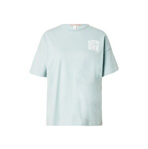 QS Tričko  pastelovo modrá / biela