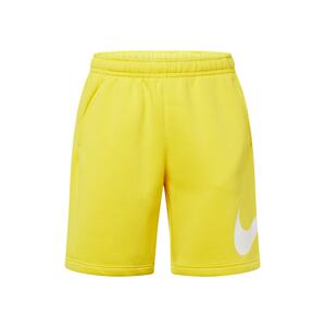 Nike Sportswear Nohavice 'Club'  žltá / biela