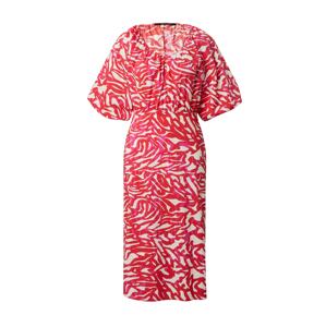 TAIFUN Šaty  ružová / červená / biela