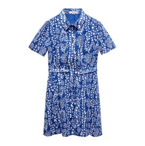 MANGO Košeľové šaty 'Tropez'  modrá / biela