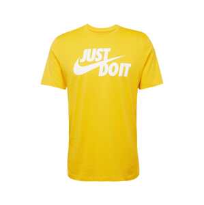 Nike Sportswear Tričko 'Swoosh'  zlatá žltá / biela