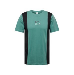 Nike Sportswear Tričko 'AIR'  smaragdová / čierna / biela