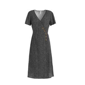 khujo Košeľové šaty 'Porgy'  čierna / biela