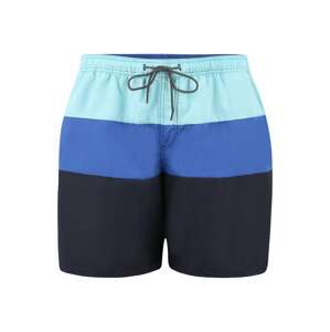 Jack & Jones Plus Plavecké šortky 'BALI'  námornícka modrá / nebesky modrá / mätová
