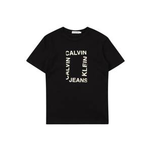 Calvin Klein Jeans Tričko 'MAXI HERO'  čierna / šedobiela