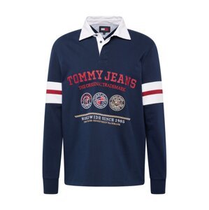 Tommy Jeans Tričko 'VARSITY EXPLORER'  béžová / námornícka modrá / červená / biela