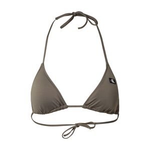 Calvin Klein Swimwear Bikinový top  olivová / čierna / biela