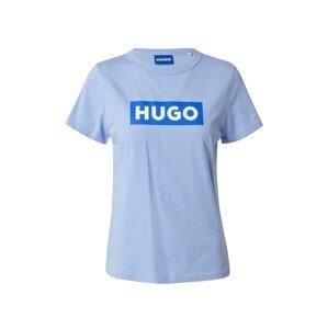 HUGO Tričko 'Classic'  modrá / modrosivá / biela