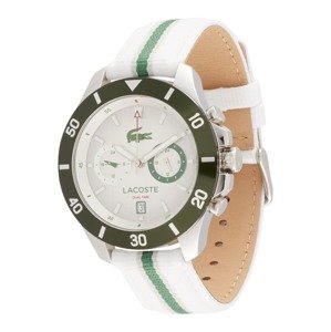 LACOSTE Analógové hodinky 'TORONGA'  zelená / biela