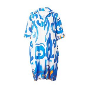 Key Largo Košeľové šaty 'SEA'  kráľovská modrá / oranžová / biela