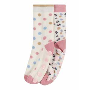 EWERS Ponožky  tmavobéžová / dymovo modrá / rosé / prírodná biela
