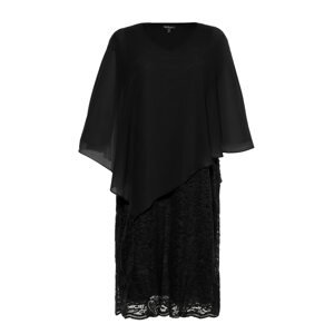 Ulla Popken Kokteilové šaty  čierna