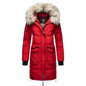 MARIKOO Zimný kabát 'Chaskaa'  červená / čierna