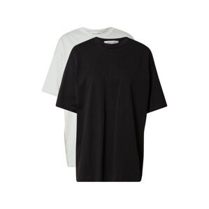 NU-IN Oversize tričko  sivá / čierna
