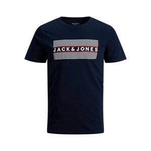 Jack & Jones Junior Tričko  námornícka modrá / karmínovo červená / biela