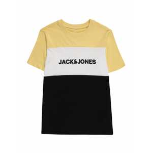Jack & Jones Junior Tričko  tmavomodrá / svetložltá / biela