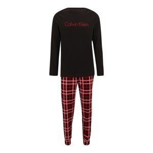 Calvin Klein Underwear Dlhé pyžamo  červená / čierna / biela
